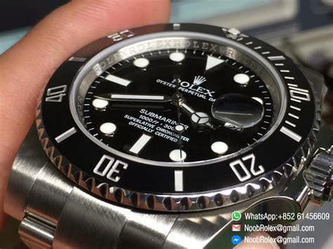 rolex submariner ceramic date black noob v7 sa3135|Noob Watch Submariner 116610LN Black Ceramic Bezel Black .